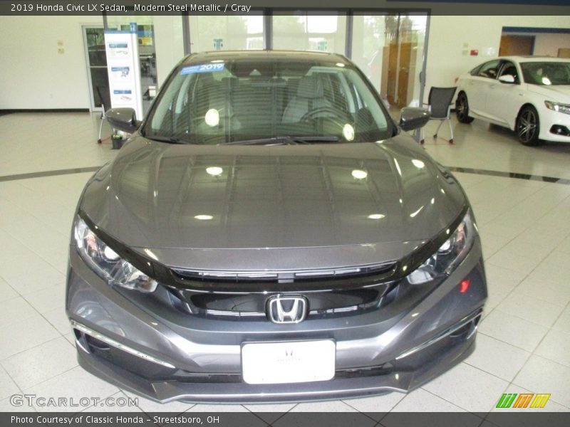 Modern Steel Metallic / Gray 2019 Honda Civic LX Sedan