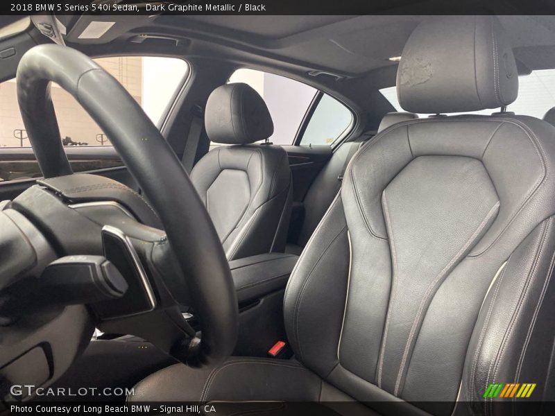 Dark Graphite Metallic / Black 2018 BMW 5 Series 540i Sedan
