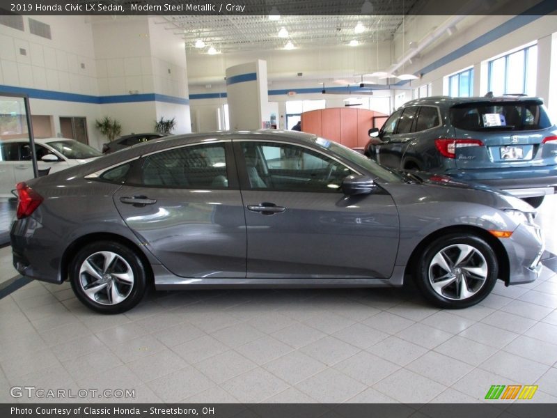 Modern Steel Metallic / Gray 2019 Honda Civic LX Sedan