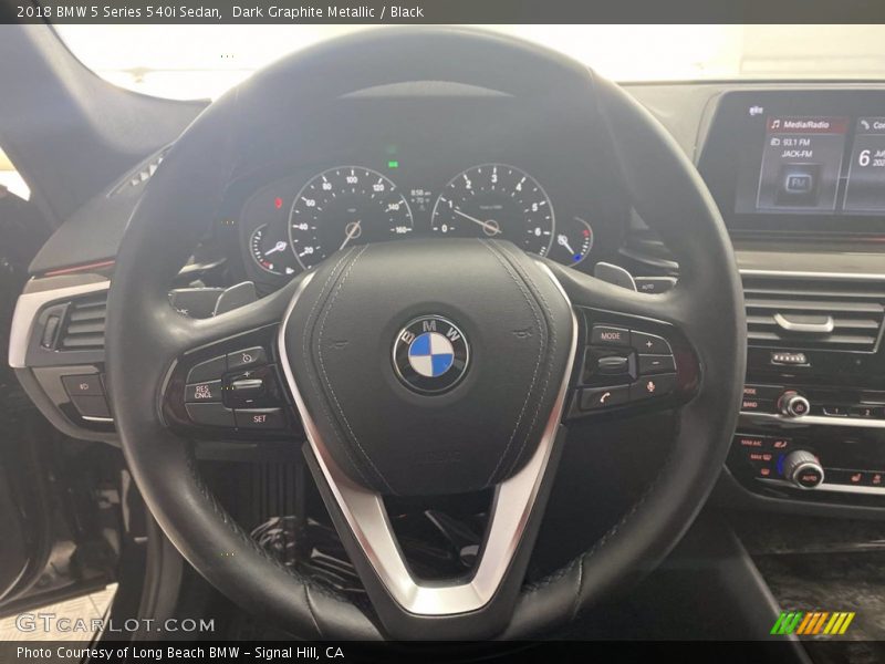 Dark Graphite Metallic / Black 2018 BMW 5 Series 540i Sedan