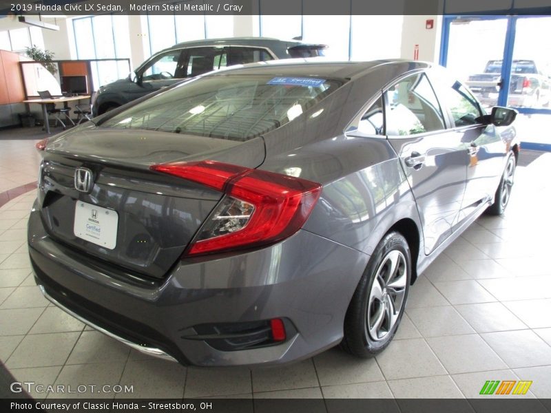 Modern Steel Metallic / Gray 2019 Honda Civic LX Sedan