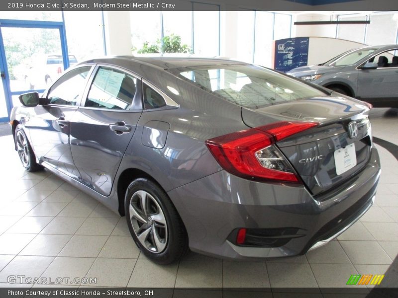 Modern Steel Metallic / Gray 2019 Honda Civic LX Sedan