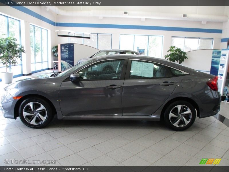 Modern Steel Metallic / Gray 2019 Honda Civic LX Sedan