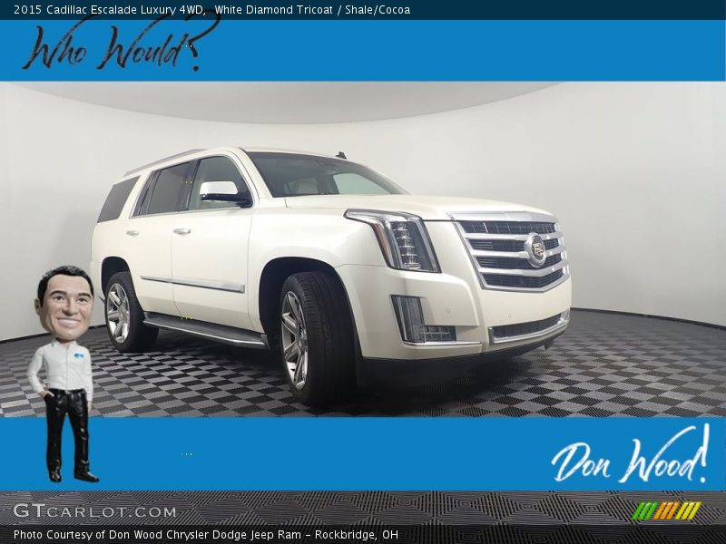 White Diamond Tricoat / Shale/Cocoa 2015 Cadillac Escalade Luxury 4WD