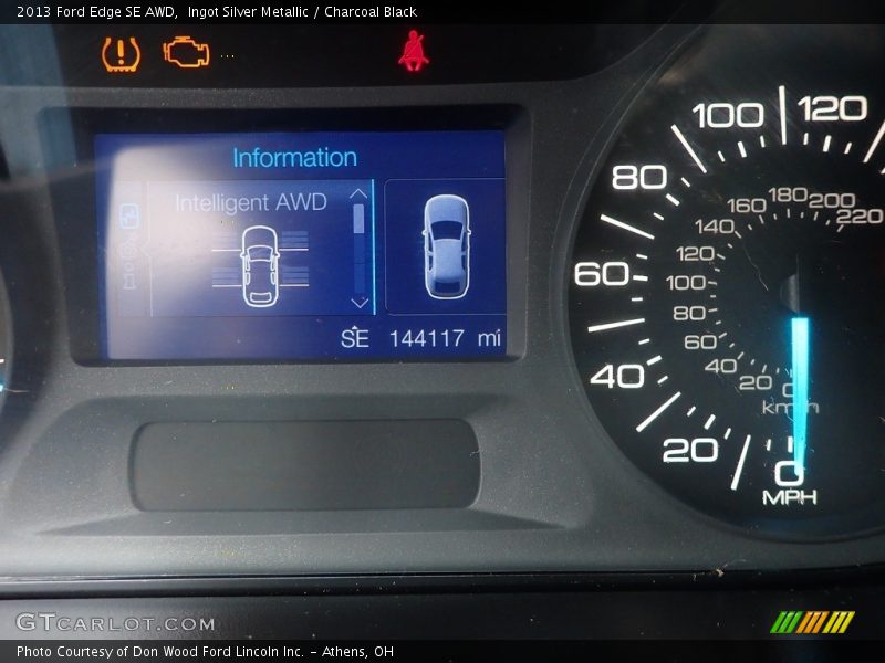 Ingot Silver Metallic / Charcoal Black 2013 Ford Edge SE AWD
