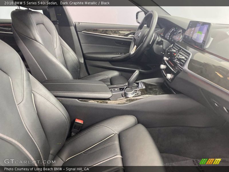 Dark Graphite Metallic / Black 2018 BMW 5 Series 540i Sedan