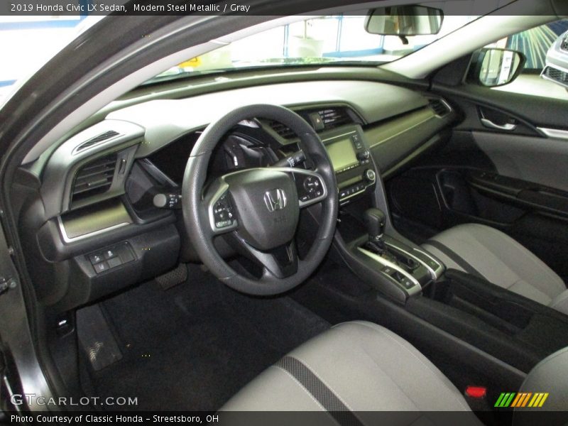 Modern Steel Metallic / Gray 2019 Honda Civic LX Sedan