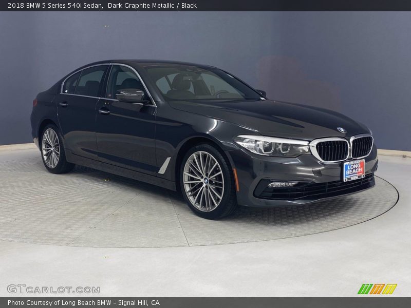Dark Graphite Metallic / Black 2018 BMW 5 Series 540i Sedan