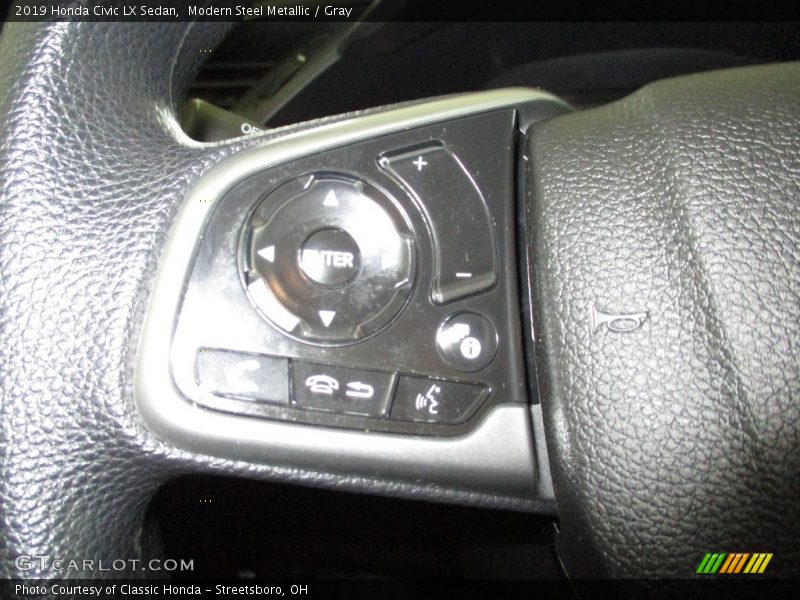 Modern Steel Metallic / Gray 2019 Honda Civic LX Sedan