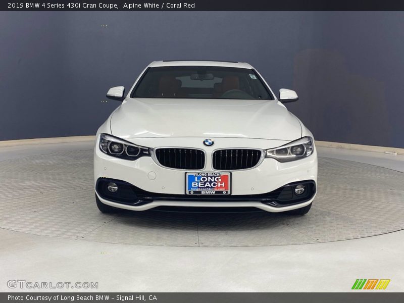 Alpine White / Coral Red 2019 BMW 4 Series 430i Gran Coupe