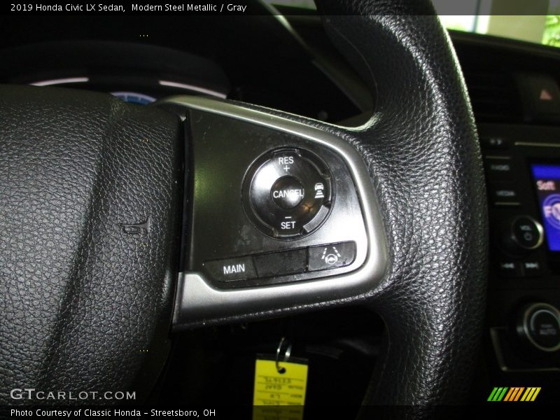 Modern Steel Metallic / Gray 2019 Honda Civic LX Sedan