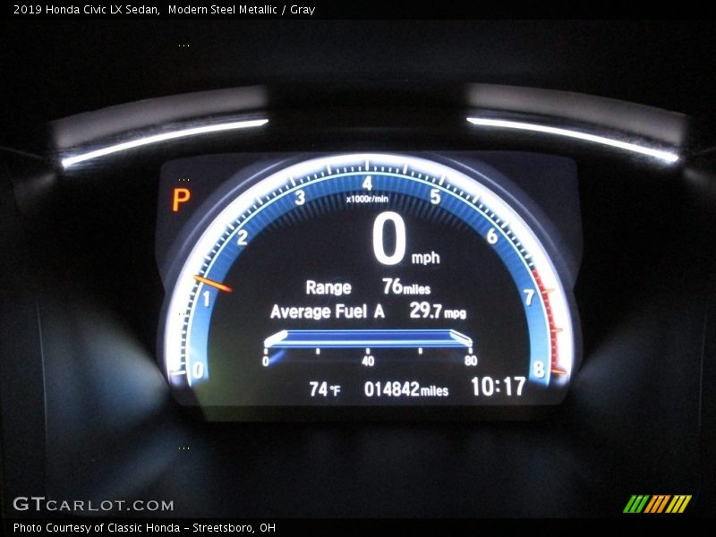 Modern Steel Metallic / Gray 2019 Honda Civic LX Sedan