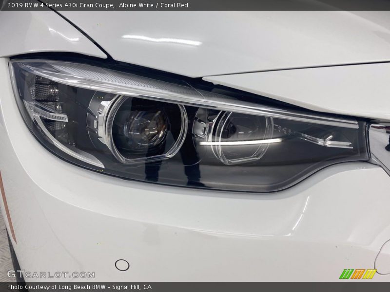 Alpine White / Coral Red 2019 BMW 4 Series 430i Gran Coupe