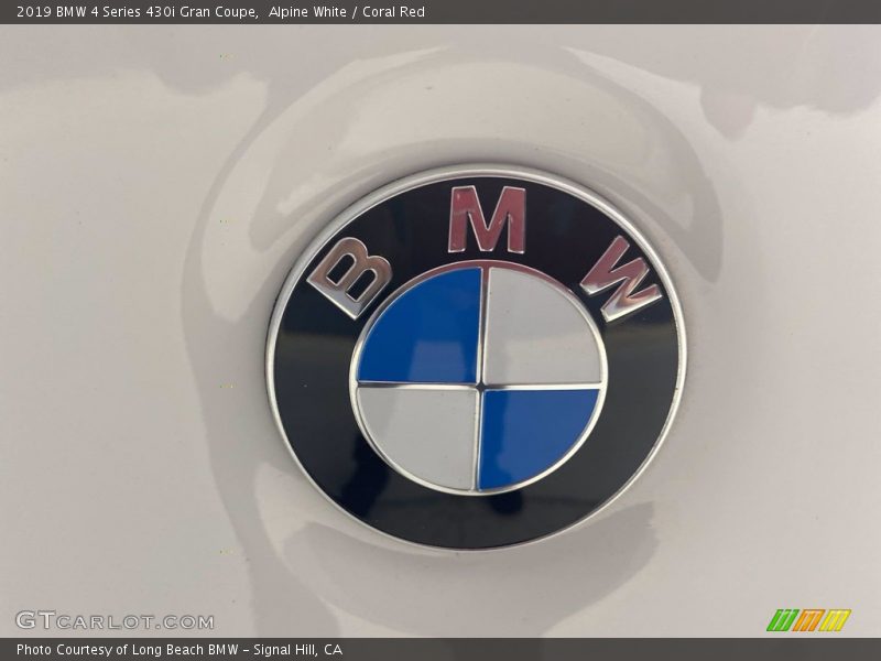 Alpine White / Coral Red 2019 BMW 4 Series 430i Gran Coupe