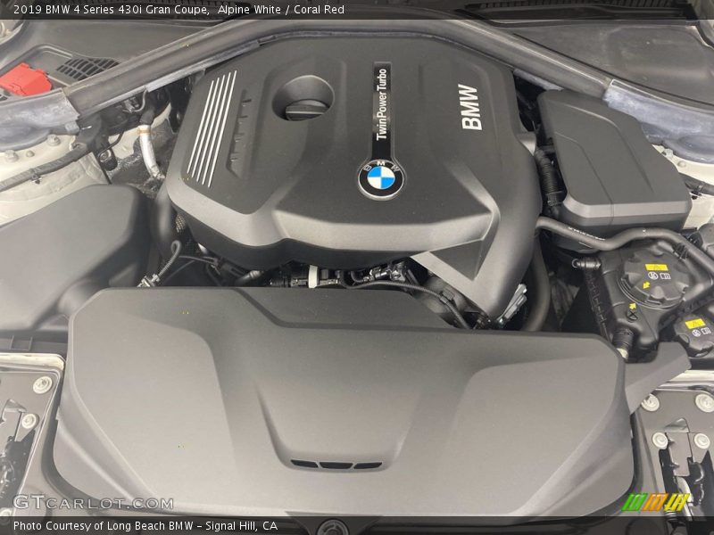 Alpine White / Coral Red 2019 BMW 4 Series 430i Gran Coupe
