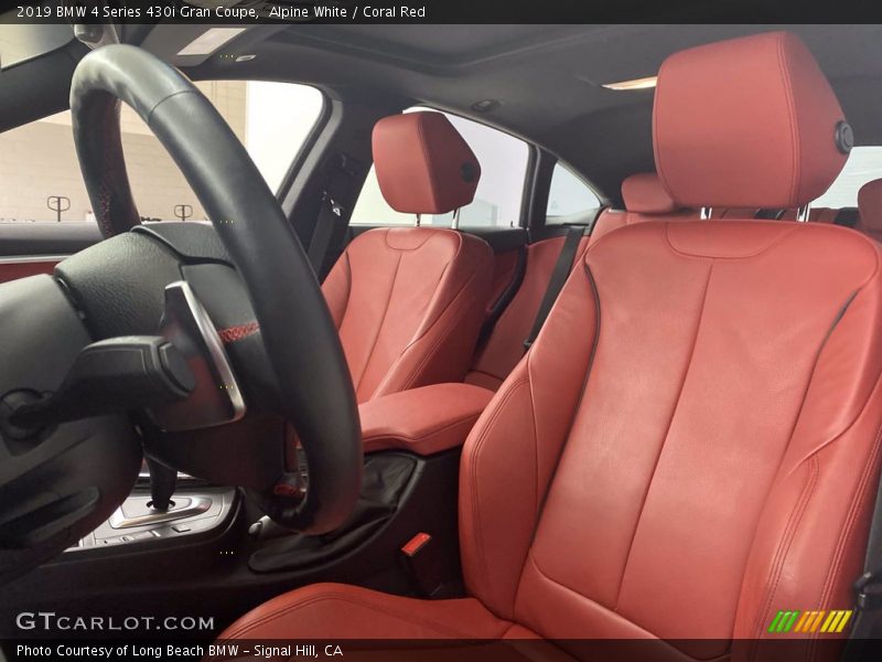 Alpine White / Coral Red 2019 BMW 4 Series 430i Gran Coupe