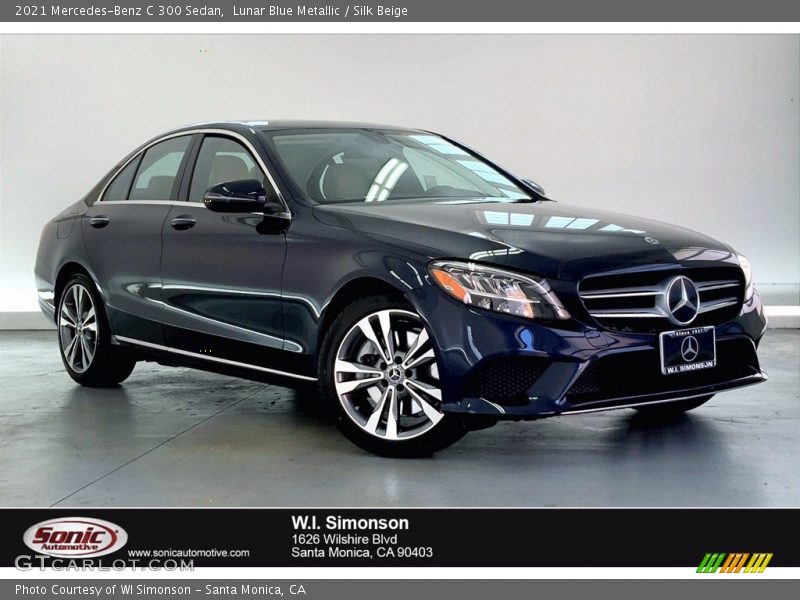 Lunar Blue Metallic / Silk Beige 2021 Mercedes-Benz C 300 Sedan