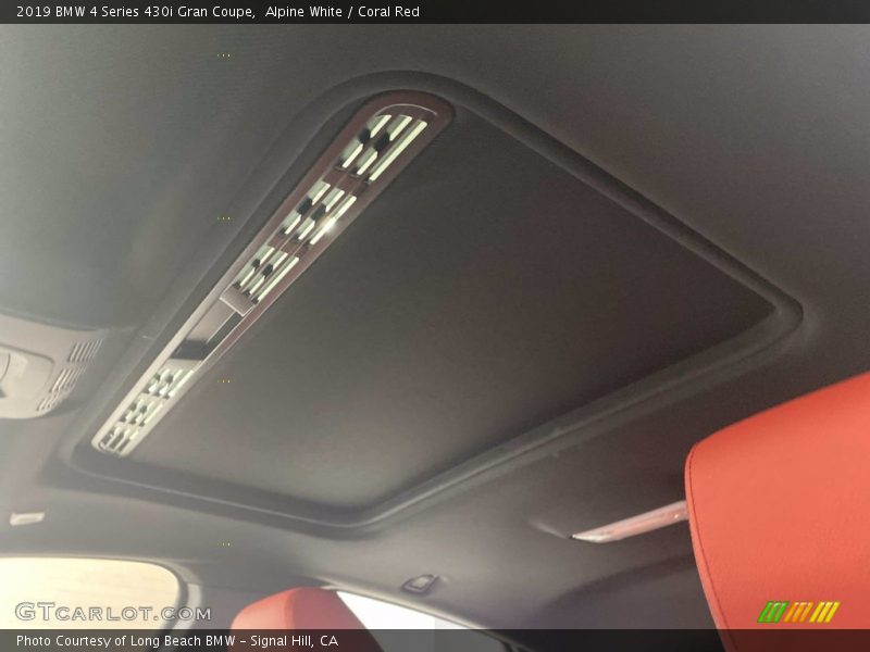 Alpine White / Coral Red 2019 BMW 4 Series 430i Gran Coupe