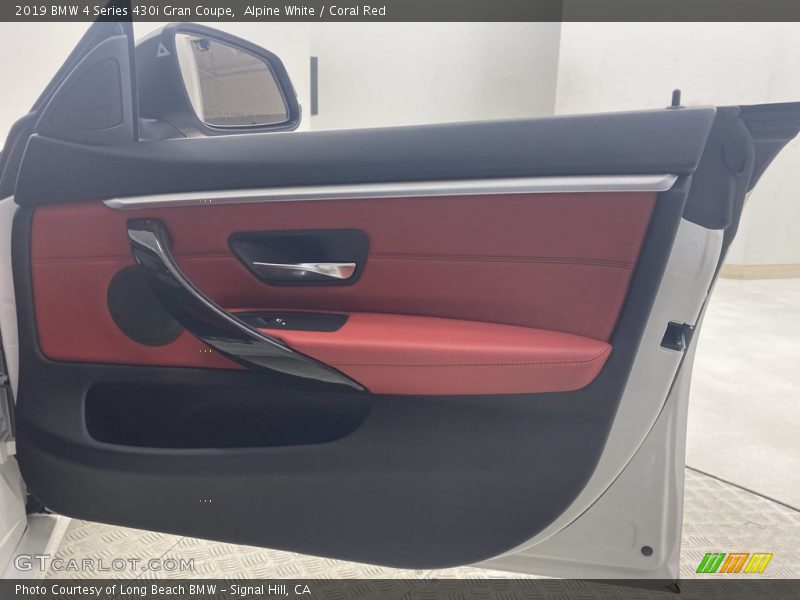 Alpine White / Coral Red 2019 BMW 4 Series 430i Gran Coupe