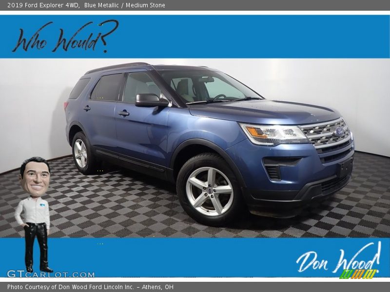 Blue Metallic / Medium Stone 2019 Ford Explorer 4WD