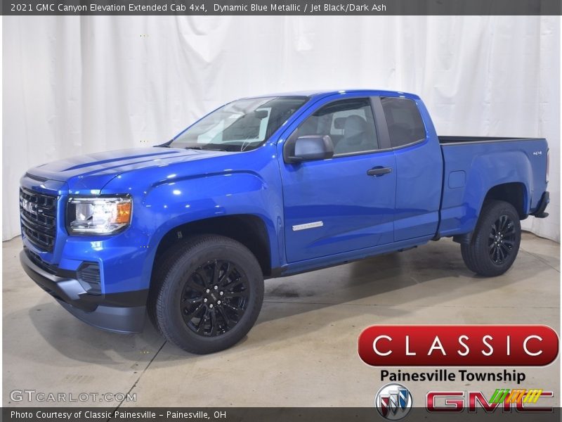 Dynamic Blue Metallic / Jet Black/Dark Ash 2021 GMC Canyon Elevation Extended Cab 4x4