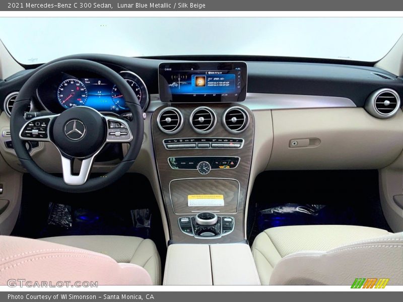 Lunar Blue Metallic / Silk Beige 2021 Mercedes-Benz C 300 Sedan