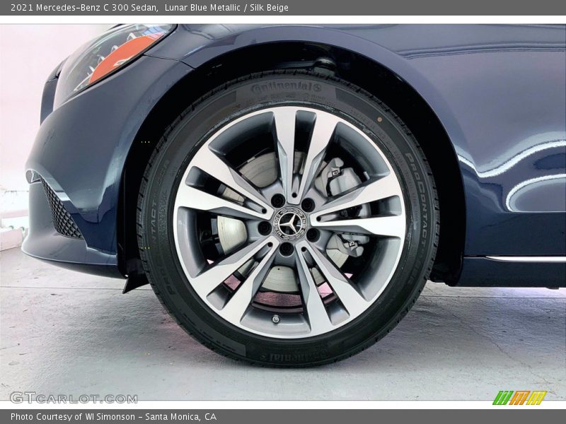 Lunar Blue Metallic / Silk Beige 2021 Mercedes-Benz C 300 Sedan