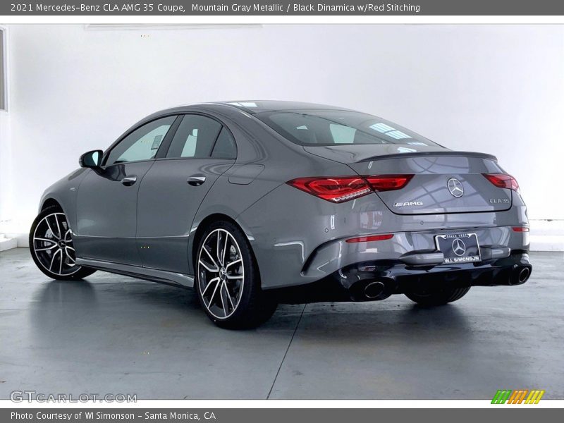 Mountain Gray Metallic / Black Dinamica w/Red Stitching 2021 Mercedes-Benz CLA AMG 35 Coupe