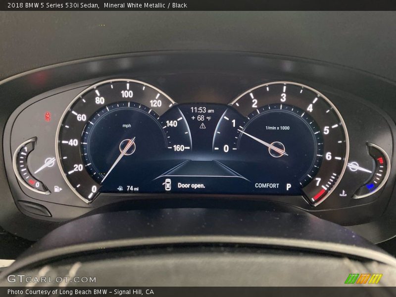 Mineral White Metallic / Black 2018 BMW 5 Series 530i Sedan