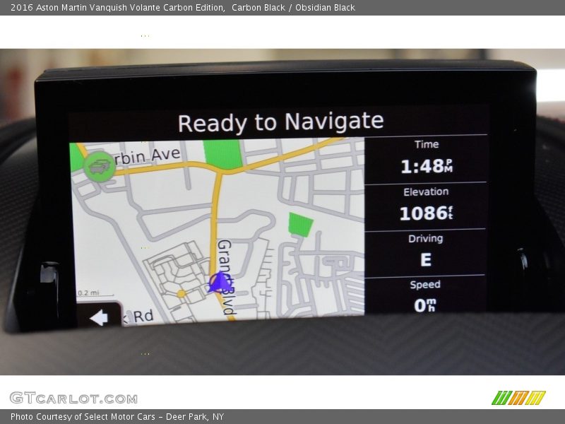 Navigation of 2016 Vanquish Volante Carbon Edition