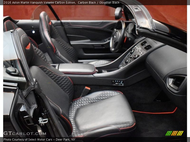 Front Seat of 2016 Vanquish Volante Carbon Edition