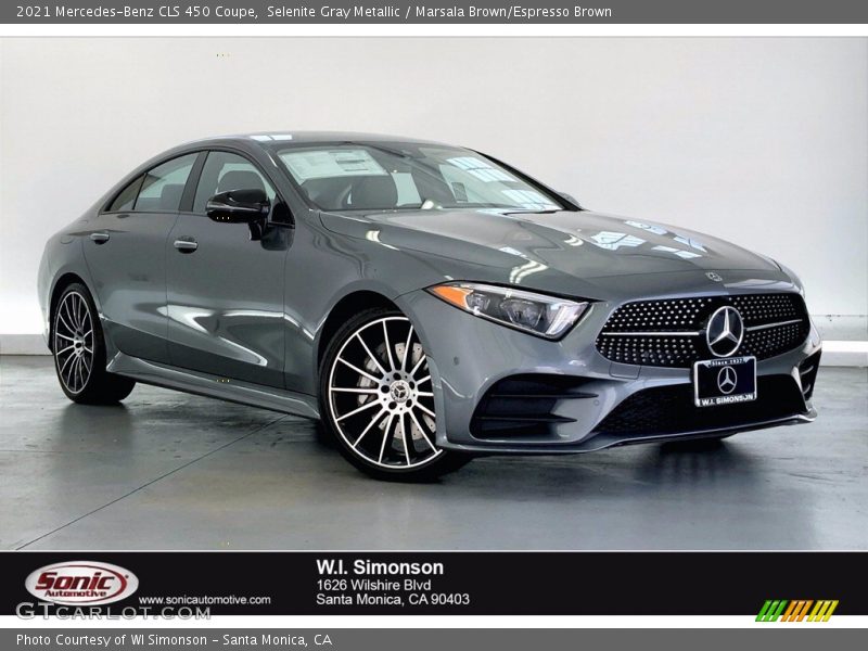 Selenite Gray Metallic / Marsala Brown/Espresso Brown 2021 Mercedes-Benz CLS 450 Coupe