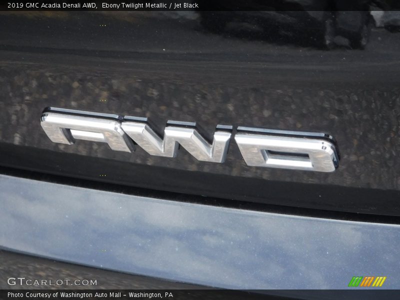 Ebony Twilight Metallic / Jet Black 2019 GMC Acadia Denali AWD