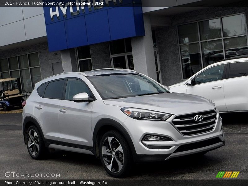 Molten Silver / Black 2017 Hyundai Tucson Sport AWD