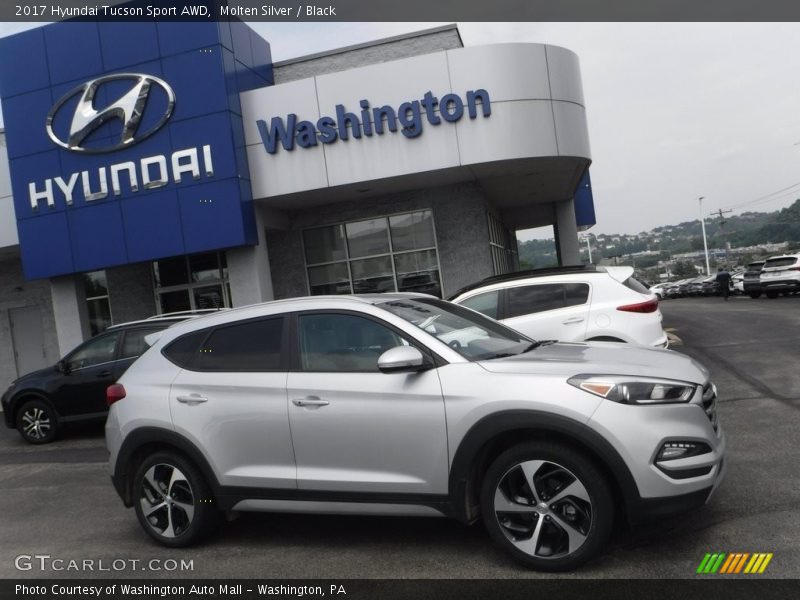 Molten Silver / Black 2017 Hyundai Tucson Sport AWD