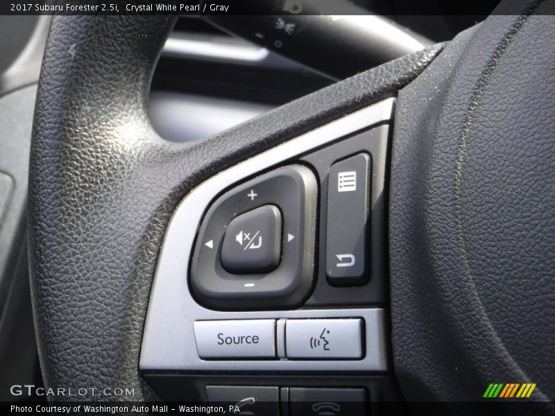 Crystal White Pearl / Gray 2017 Subaru Forester 2.5i