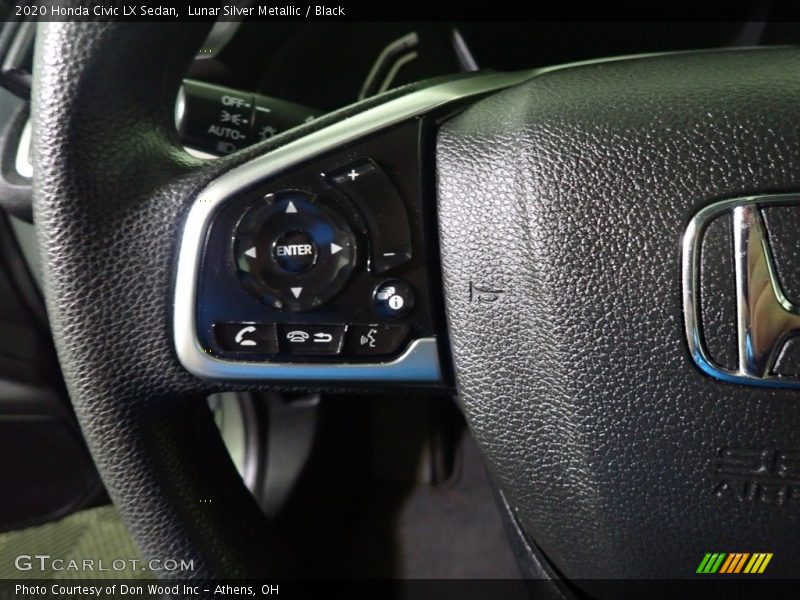 Lunar Silver Metallic / Black 2020 Honda Civic LX Sedan