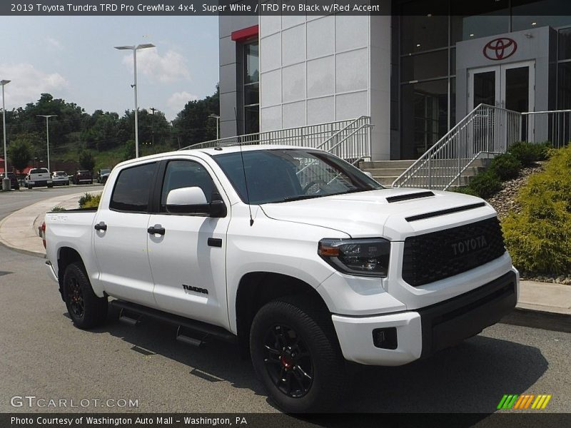 Super White / TRD Pro Black w/Red Accent 2019 Toyota Tundra TRD Pro CrewMax 4x4