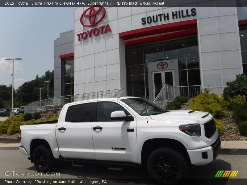 Super White / TRD Pro Black w/Red Accent 2019 Toyota Tundra TRD Pro CrewMax 4x4