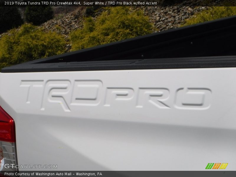 Super White / TRD Pro Black w/Red Accent 2019 Toyota Tundra TRD Pro CrewMax 4x4