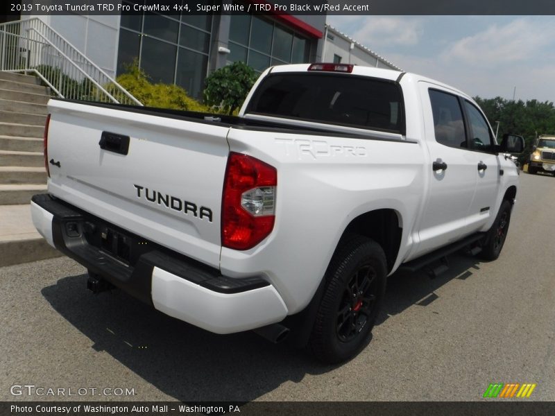 Super White / TRD Pro Black w/Red Accent 2019 Toyota Tundra TRD Pro CrewMax 4x4