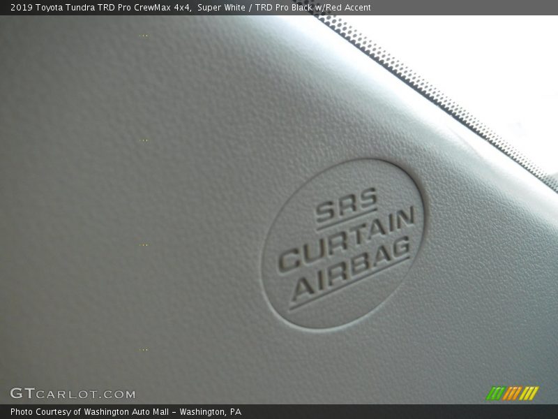 Super White / TRD Pro Black w/Red Accent 2019 Toyota Tundra TRD Pro CrewMax 4x4