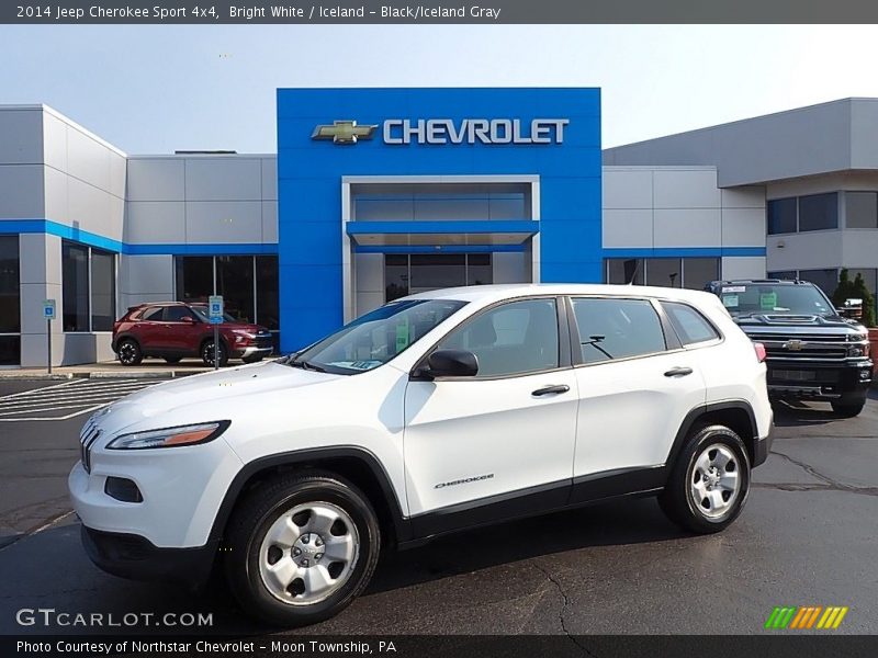 Bright White / Iceland - Black/Iceland Gray 2014 Jeep Cherokee Sport 4x4