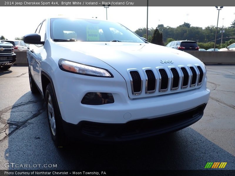 Bright White / Iceland - Black/Iceland Gray 2014 Jeep Cherokee Sport 4x4
