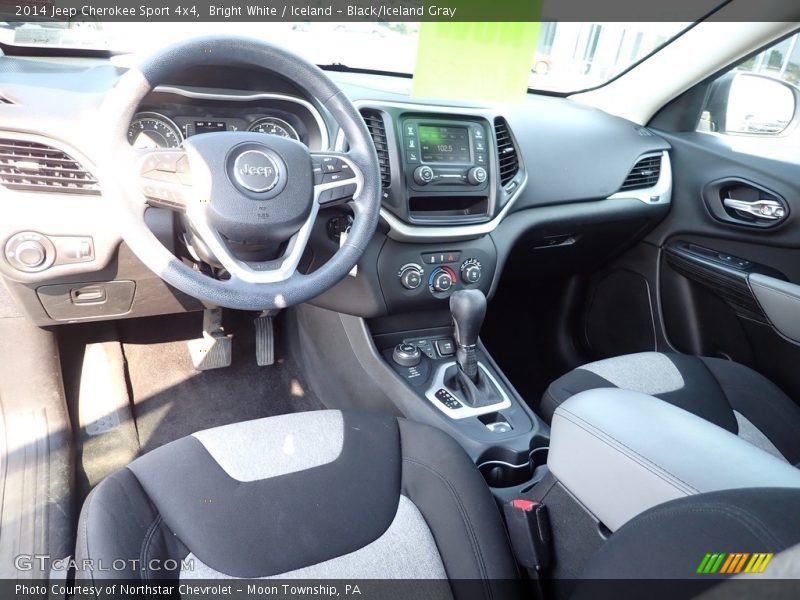Bright White / Iceland - Black/Iceland Gray 2014 Jeep Cherokee Sport 4x4