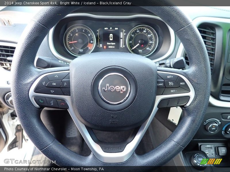 Bright White / Iceland - Black/Iceland Gray 2014 Jeep Cherokee Sport 4x4