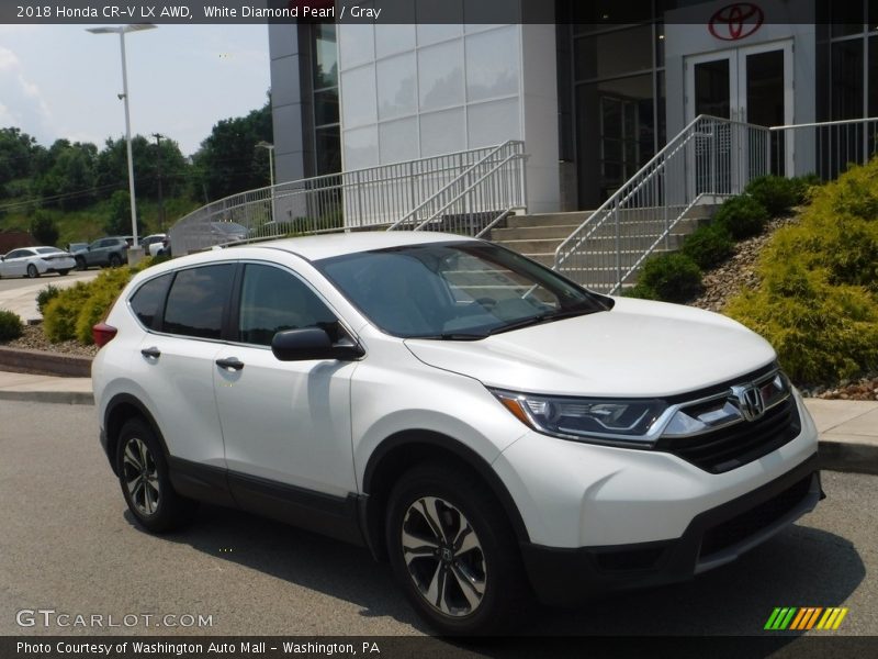 White Diamond Pearl / Gray 2018 Honda CR-V LX AWD