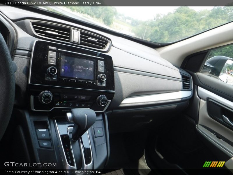 White Diamond Pearl / Gray 2018 Honda CR-V LX AWD