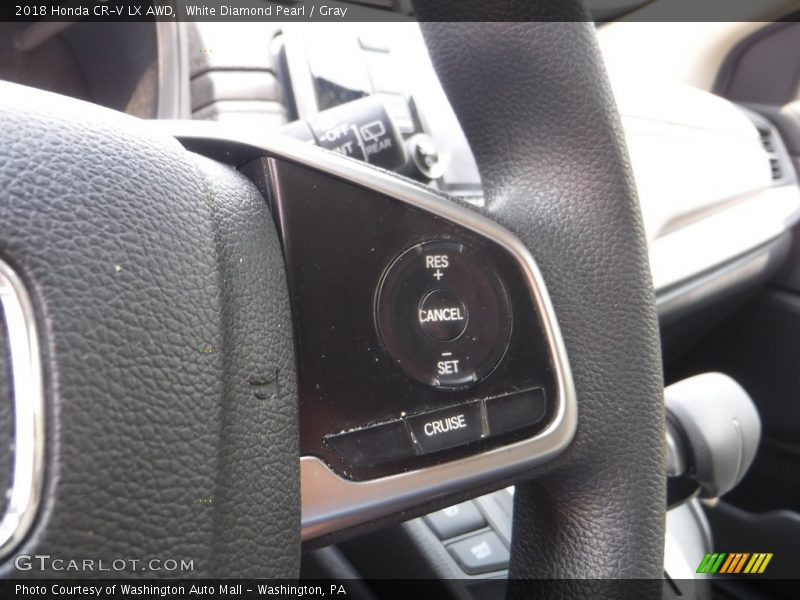 White Diamond Pearl / Gray 2018 Honda CR-V LX AWD