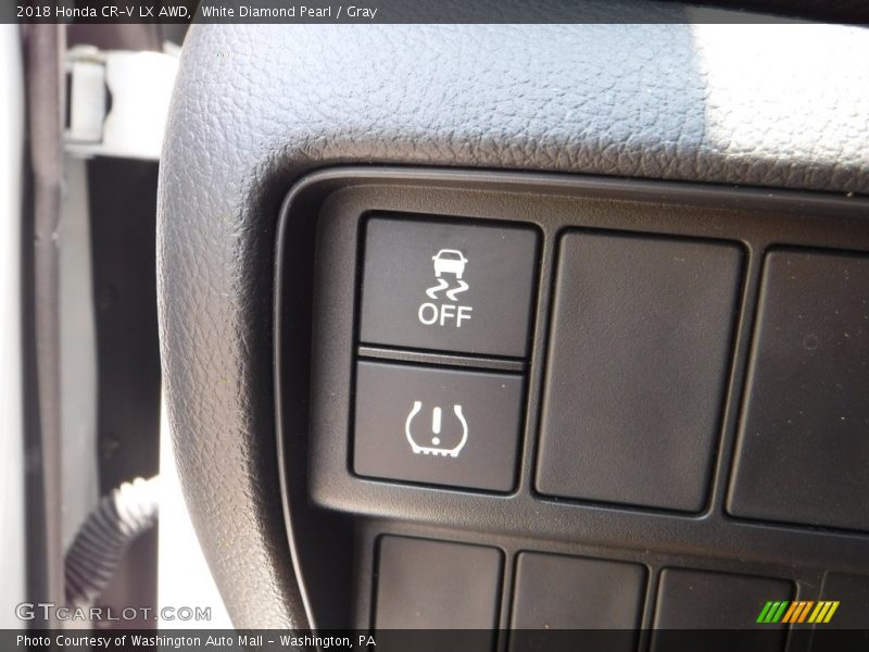 White Diamond Pearl / Gray 2018 Honda CR-V LX AWD